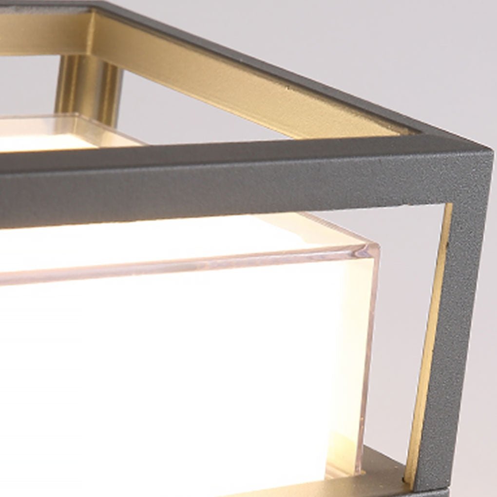 Square Pillar Lights Double-Layered Light-Blocking Outdoor Lamp