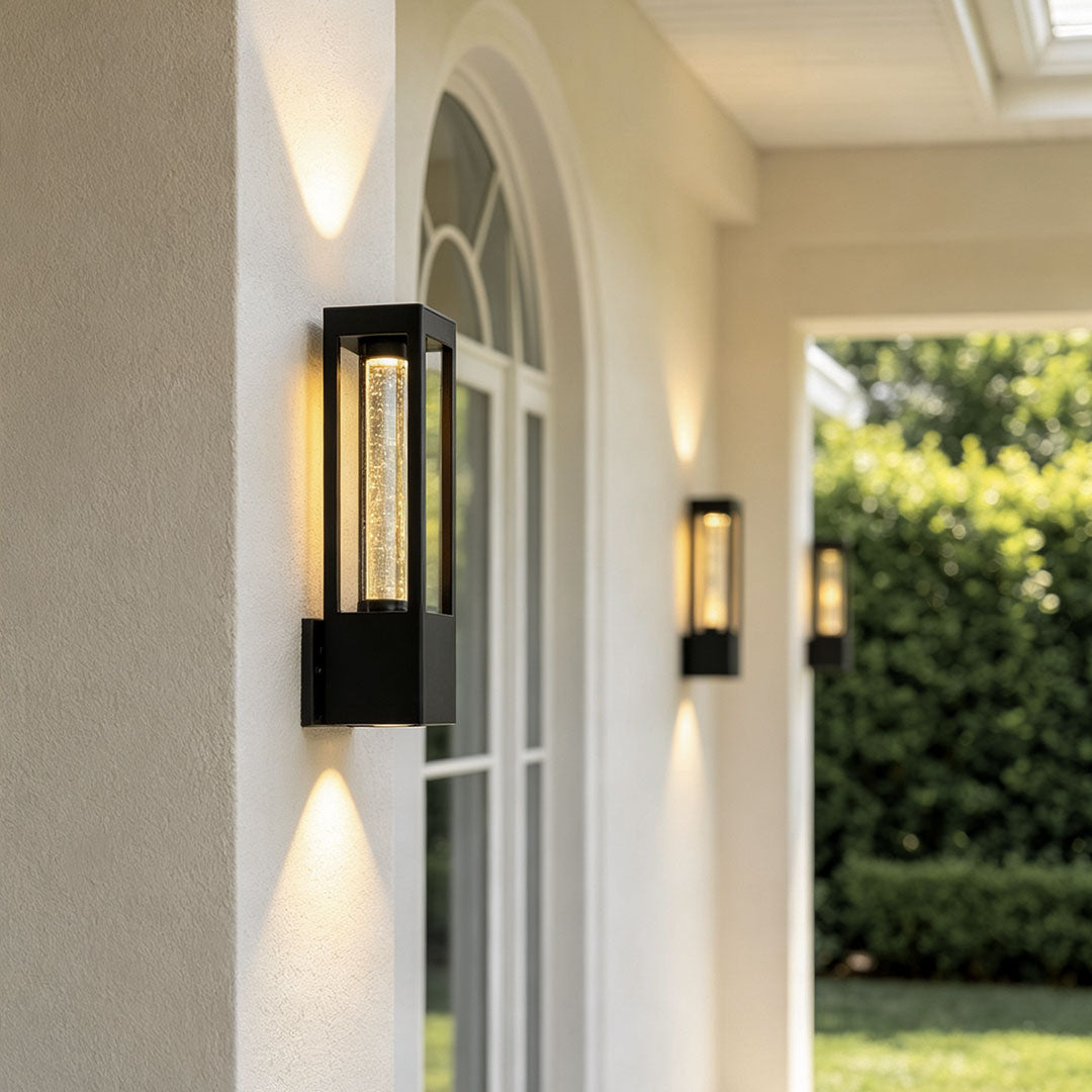Outdoor Wall Mount Lighting Fixtures Aluminum Crystal Waterproof Lamp