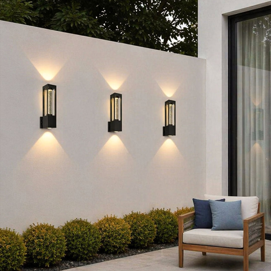 Outdoor Wall Mount Lighting Fixtures Aluminum Crystal Waterproof Lamp