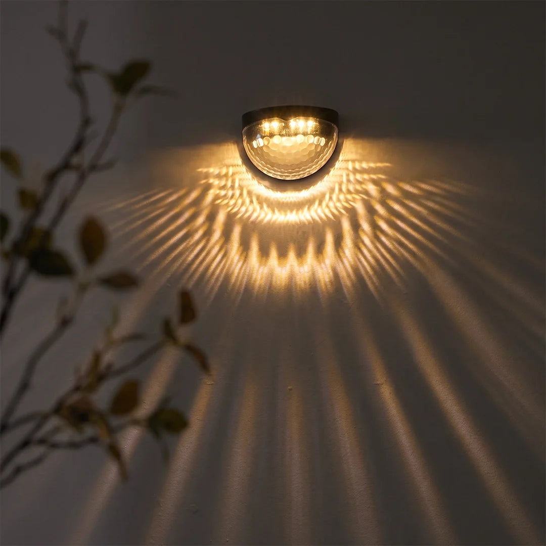 Waterproof Solar Fence Lights Outdoor LED Garden Wall Light