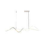 Wave Lines Dimmable with Remote LED Chandeliers Dining Room Lights