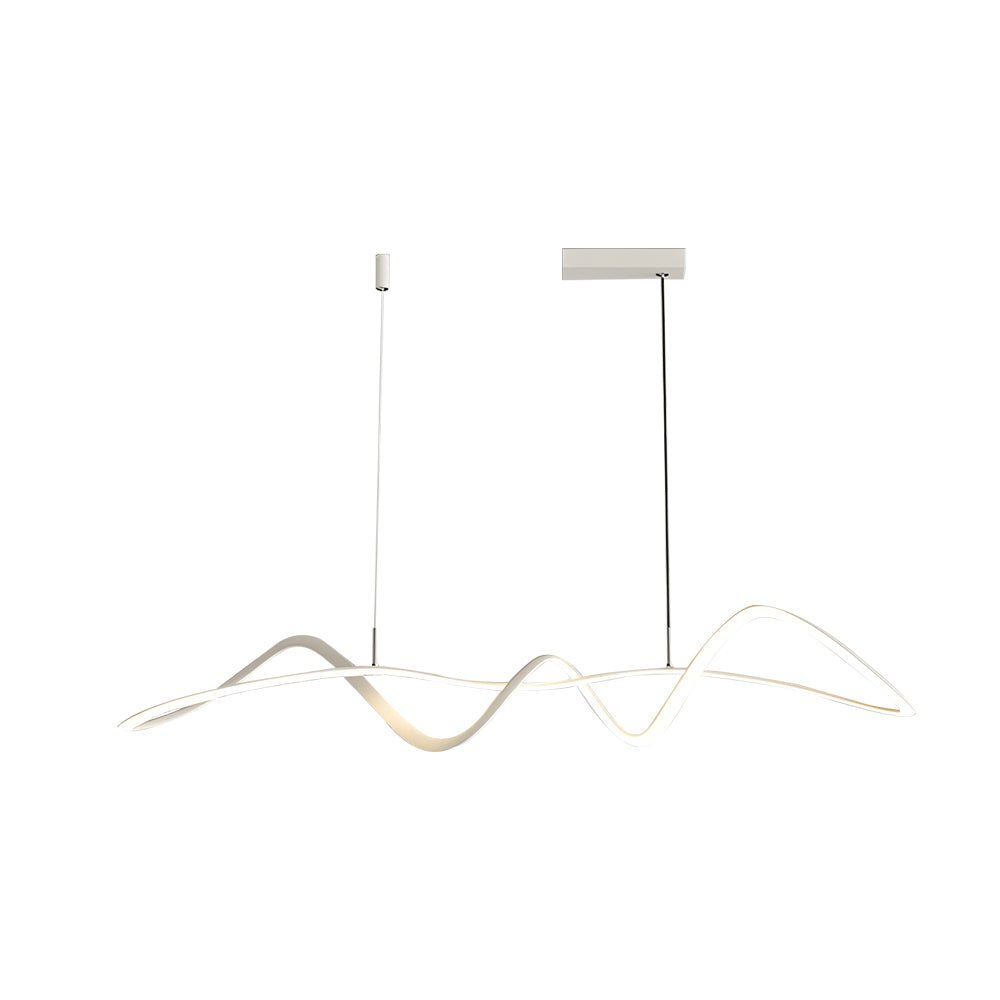 Wave Lines Dimmable with Remote LED Chandeliers Dining Room Lights