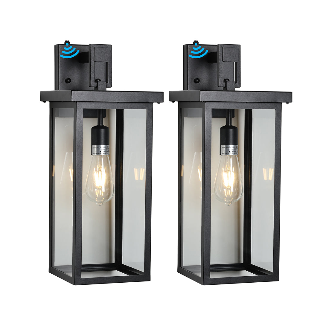 2 PCS Exterior Lantern Wall Lights Outdoor Courtyard Waterproof Light