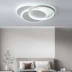 White 3 Circle Acrylic Art LED Flush Mount Ceiling Light