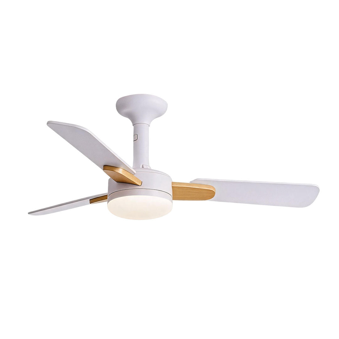 Copper Ceiling Fan with Light Modern Variable Speed LED Lamp