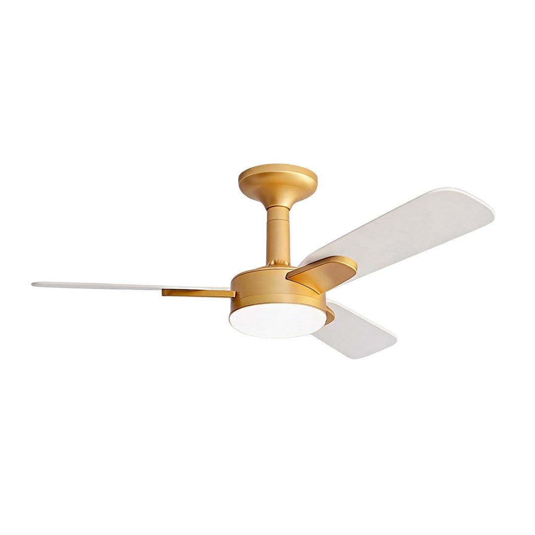 Copper Ceiling Fan with Light Modern Variable Speed LED Lamp