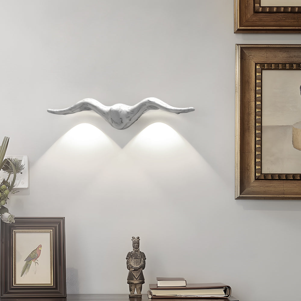2 PCS Two Light Outdoor Wall Sconce Creative Seagull-Shaped Decorative