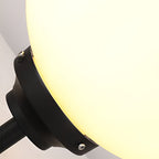 White Outdoor Globe Wall Sconce LED Modern Solar Light