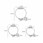 White Outdoor Globe Wall Sconce LED Modern Solar Light