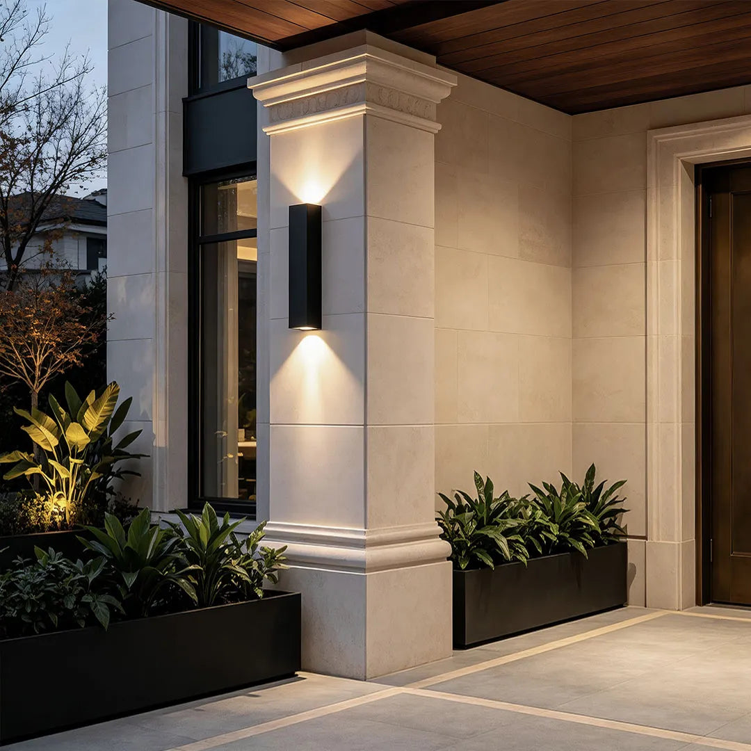 Outdoor up down Wall Lights Square Minimalist Waterproof Lamp