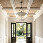 White Plaster Chandelier French Vintage Style Ceiling Light