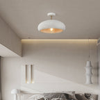 White Semi Flush Ceiling Lights Wabi-Sabi Ambient Ceiling Lamp