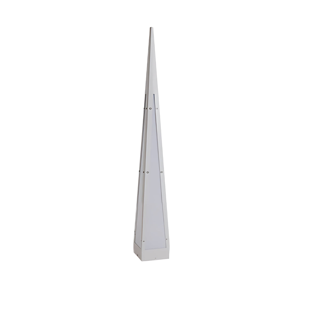 Stainless Steel Waterproof Geometric Floor Lamp with Pyramid Design