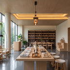 Wood and Metal Chandelier Industrial Rustic Ceiling Light