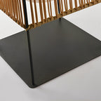 Woven Floor Lamp Rustic Rubber LED Outdoor Ground Light