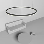 Geometric Slimline Circular Chandeliers Entry Light Dimmable Ceiling Light