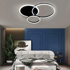 3-Layers LED Modern Circle Flush Mount Light - 3-Color Dimmable, 26x20