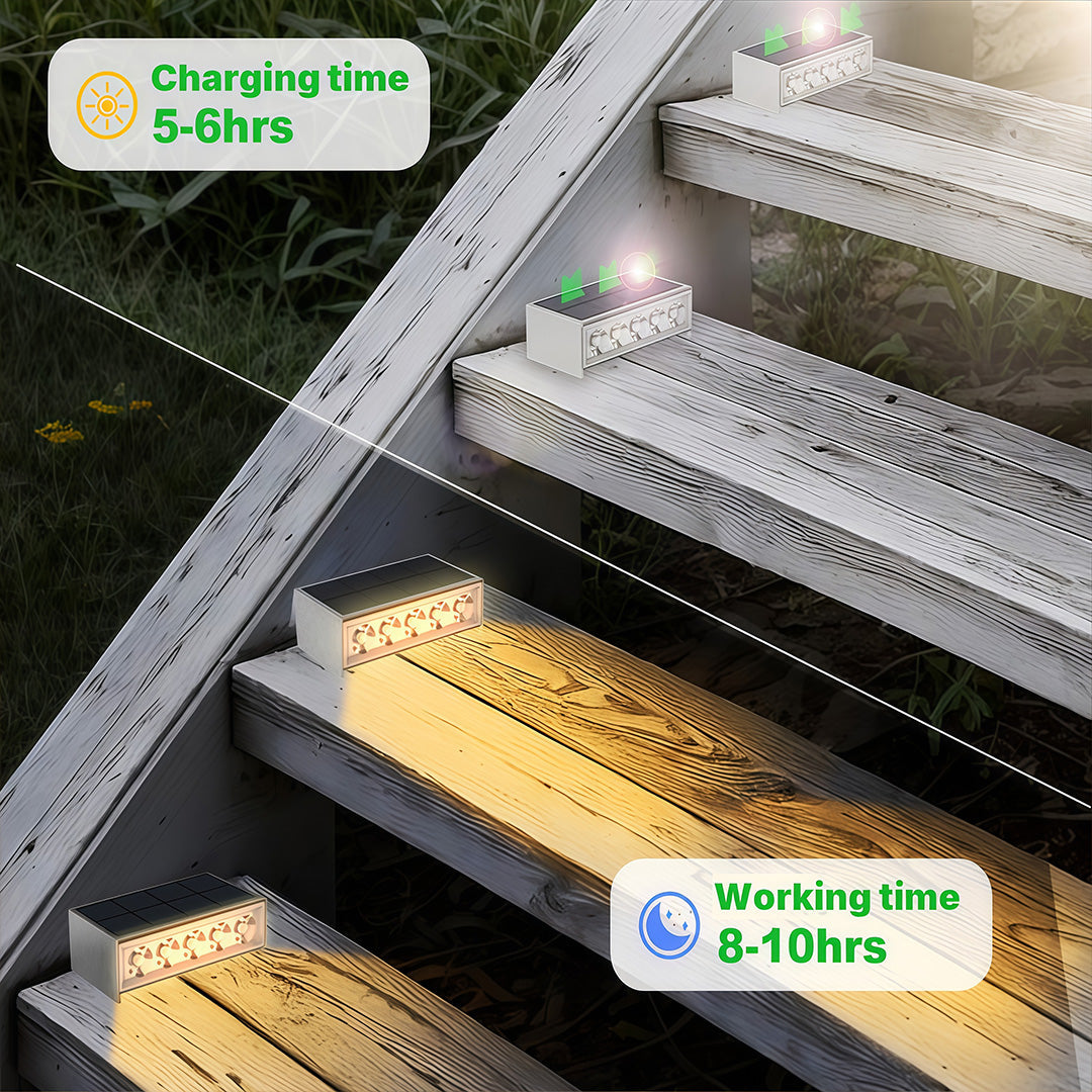 6 PCS Outdoor Step Light Fixtures Modern Style Waterproof Light