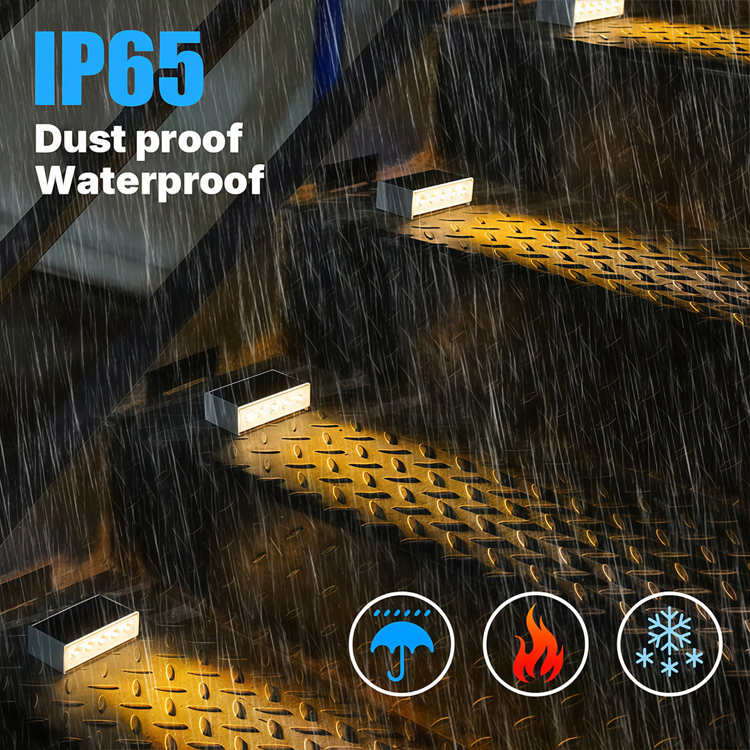 6 PCS Outdoor Step Light Fixtures Modern Style Waterproof Light