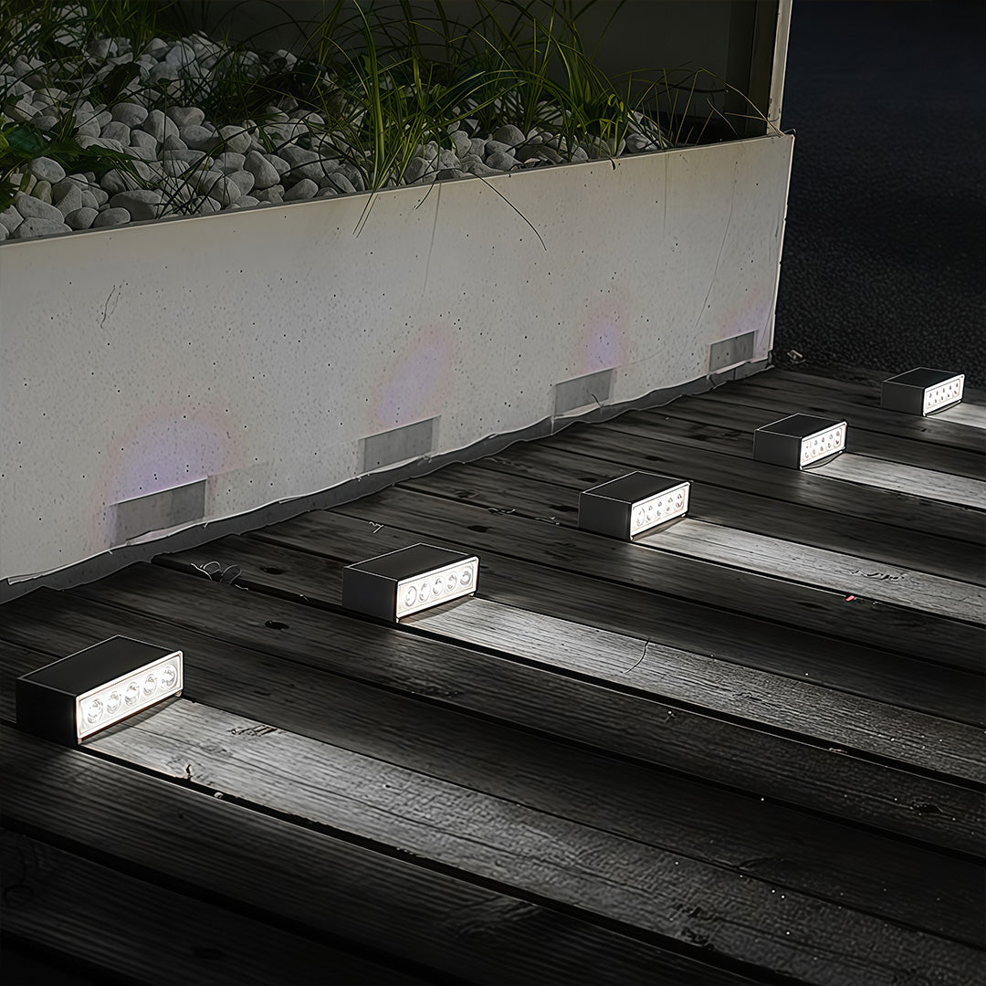 6 PCS Outdoor Step Light Fixtures Modern Style Waterproof Light