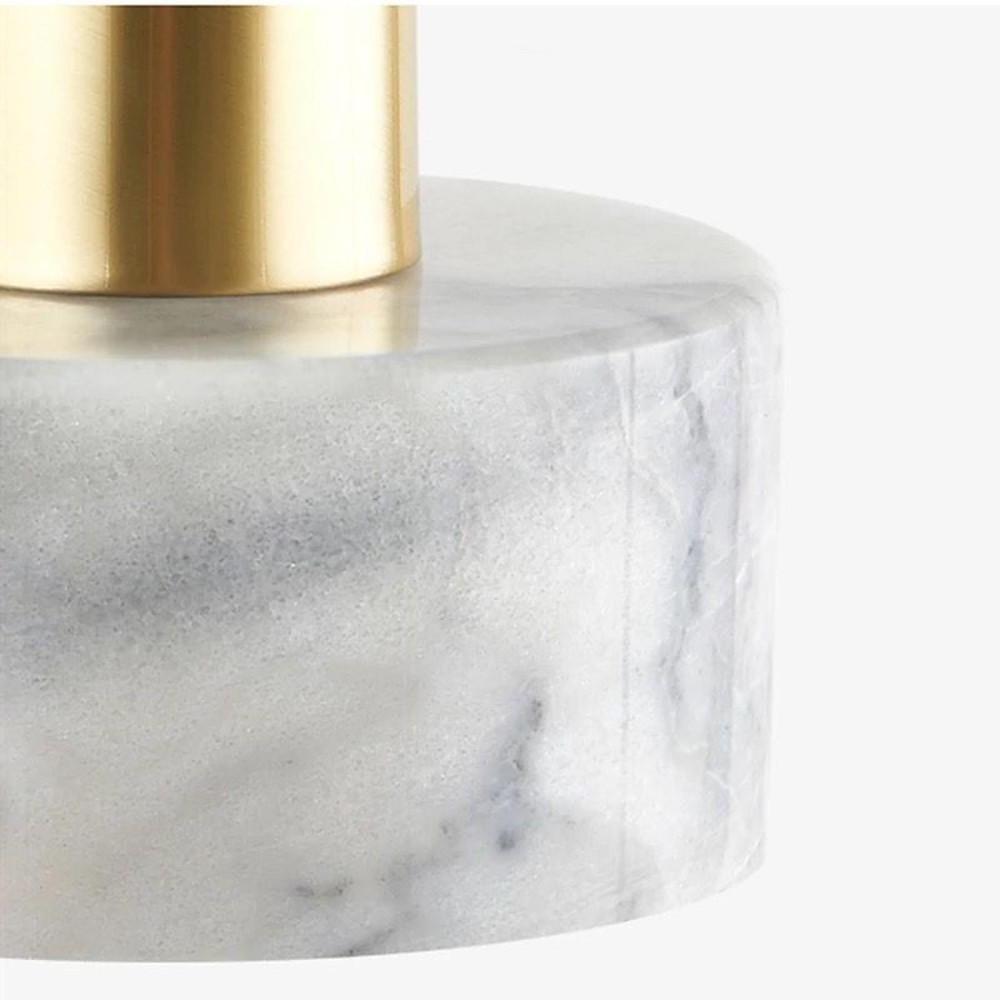 Minimalist Cylindrical Marble Pendant Light Copper LED Modern Hanging Lighting