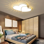 Two Heart Shaped Flush Mount Ceiling Light Dimmable Lamp 1 Bulb