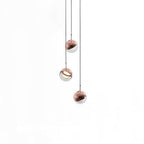 Adjustable Electroplated Metal Crystal Globe Shaped LED Pendant Lights