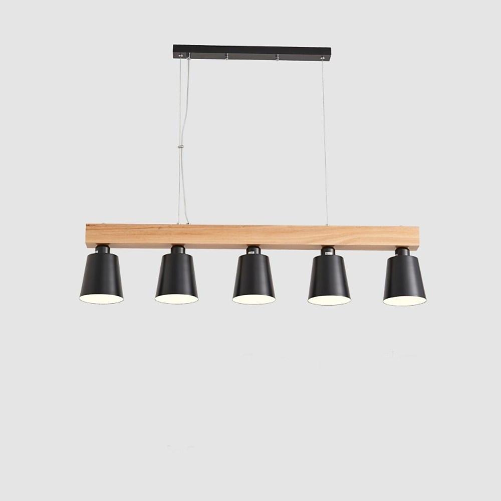 Row Of Lights Farmhouse Pendant Light Metal Wood Pendant Lighting