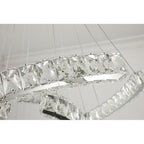 Wave LED Crystal Stainless Steel Ceiling Lights Chandeliers