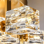6 Light Unique Crystal Brass Flush Mount Light LED Ceiling Light