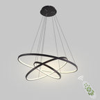 3 Ring Intterweaved Circle Design Pendant Lighting Aluminum Acrylic LED Ceiling Light