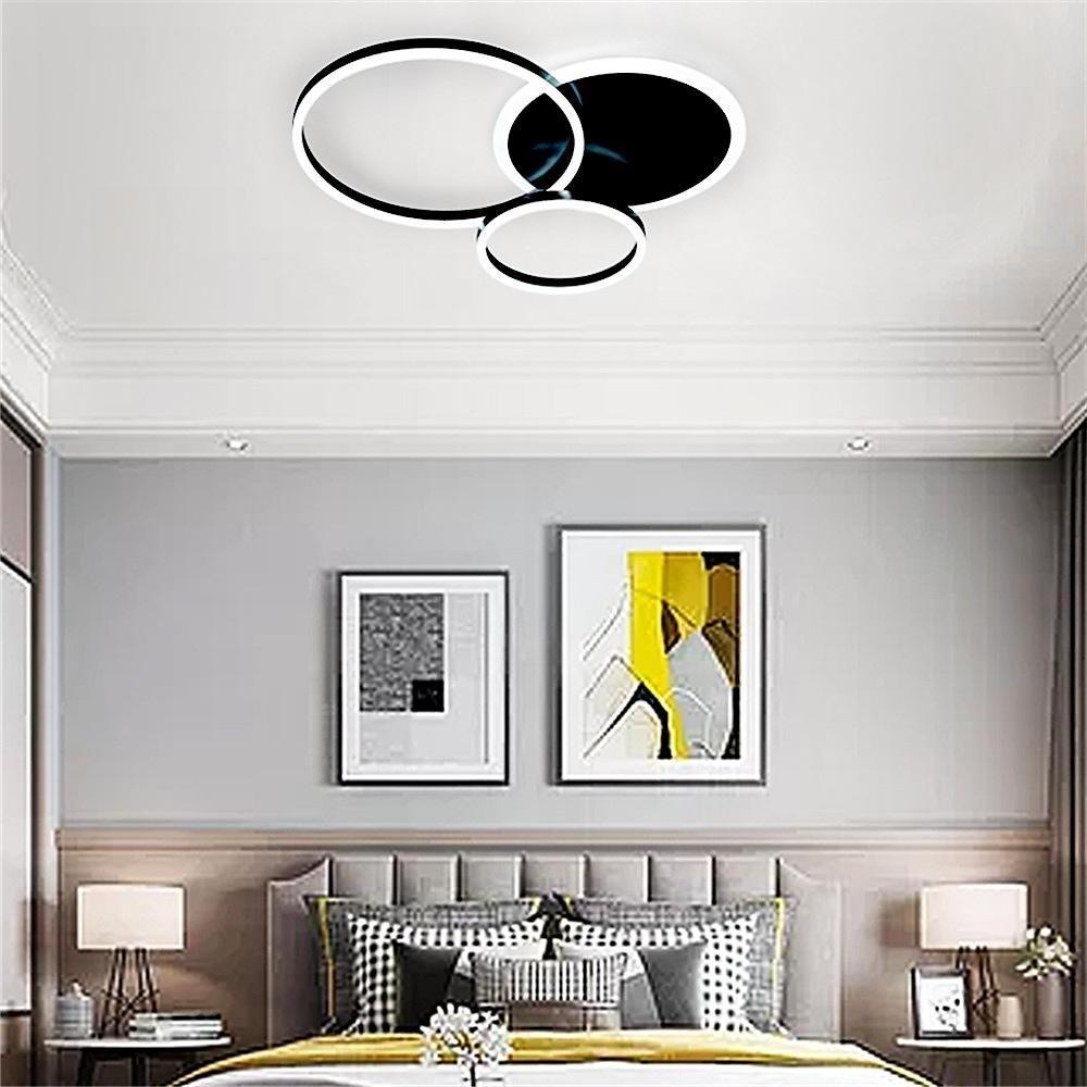 3-Layers LED Modern Circle Flush Mount Light - 3-Color Dimmable, 26x20