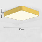 Square Modern Style Design Flush Mount Lighting Metal PVC Acrylic LED Bedroom Ceiling Lights