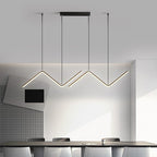 Nordic Minimalist LED 2-Lights Wave Shaped Design Dimmable Pendant Light