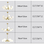Globe Cluster Pendant Light Metal Glass LED Living Room Ceiling Lights