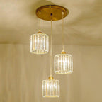 3 Metal Crystal Island Lantern Chandelier LED Ceiling Light