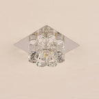 Flower Shaped Electroplated Metal Crystal LED Modern Ceiling Lights