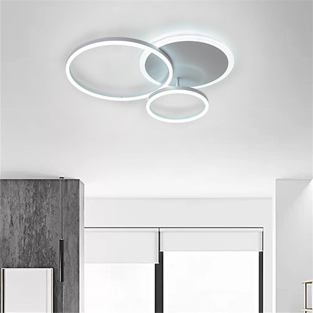 3-Layers LED Modern Circle Flush Mount Light - 3-Color Dimmable, 26x20